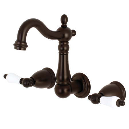 HERITAGE KS1225PL 8-Inch Center Wall Mount Bathroom Faucet KS1225PL